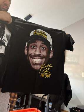 Kobe Bryant Draft Day Big Head Black Mamba Graphic T-Shirt